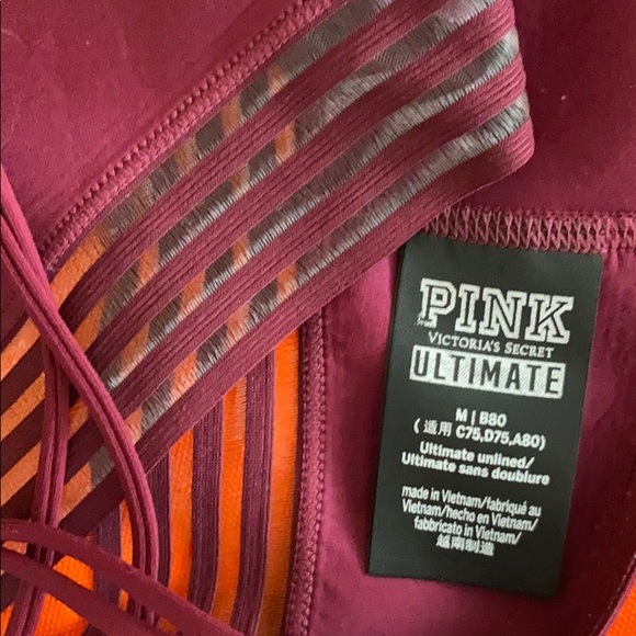 Pink Victoria secret mesh purple sports bra - Picture 3 of 3